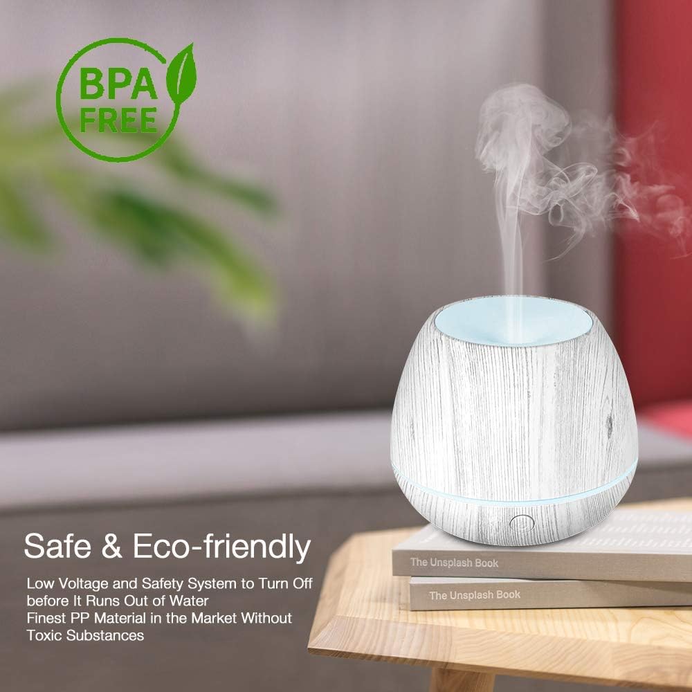 Cool Mist Humidifiers - Essential Oil Diffusers with 7 Lighting Options - Auto Shut off Humidifiers for Bedroom, Home & Office